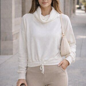 NWT Sweaty Betty Harmonise Luxe Elevated Loungewear Pullover, XL